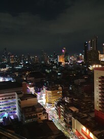 At night