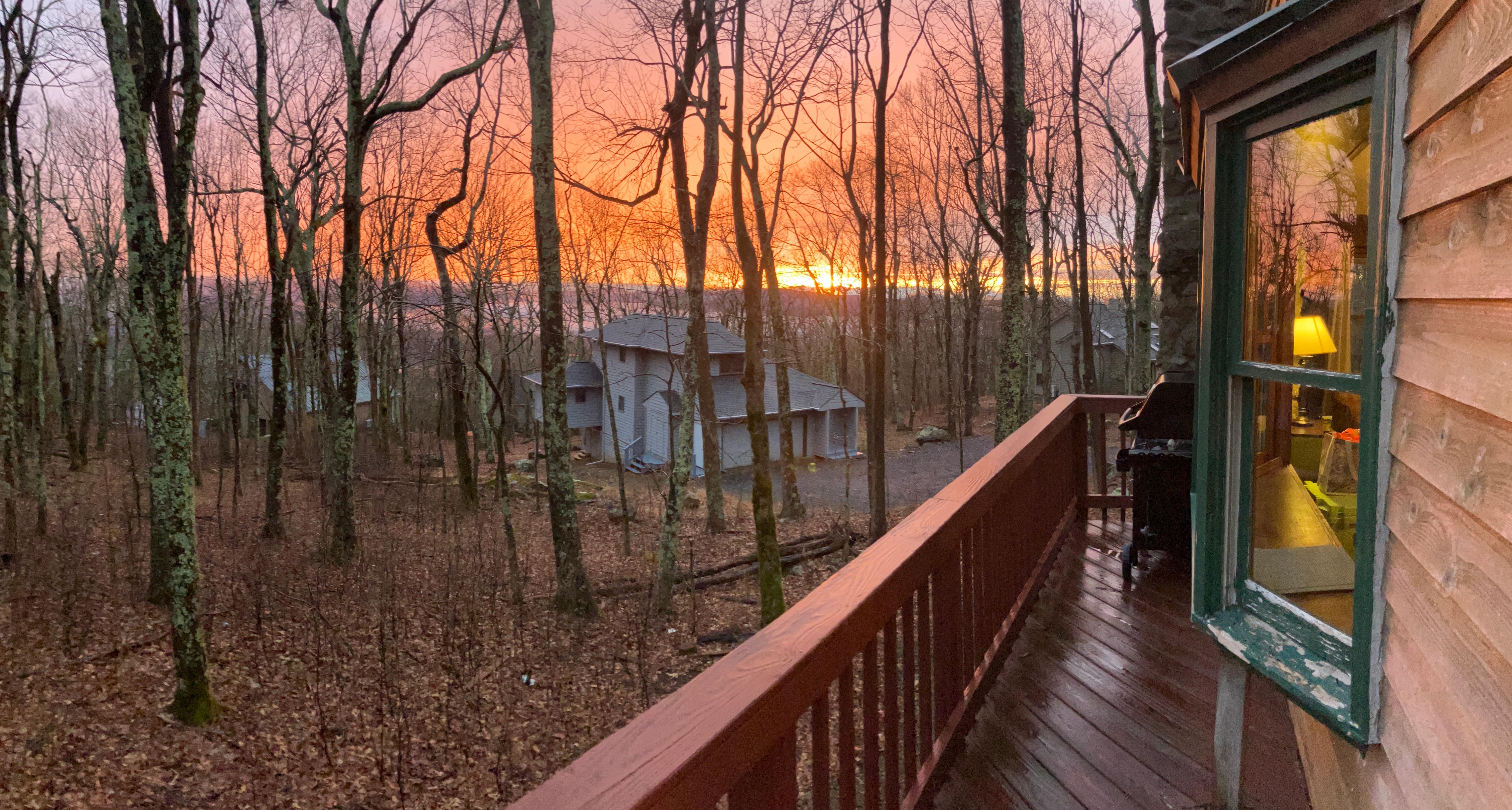 Sunset from the hot tub