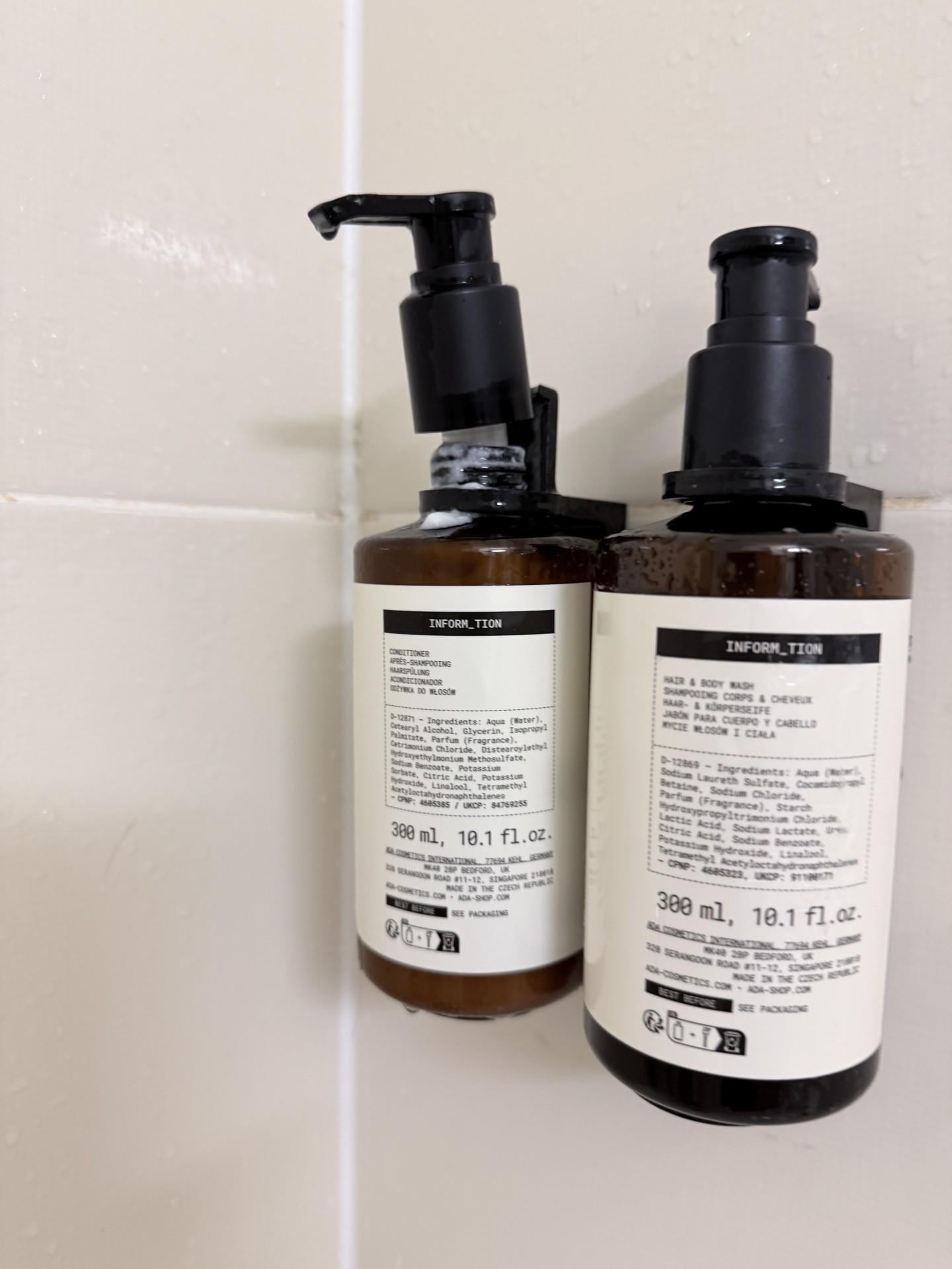 Broken Conditioner dispenser, requiring intervention to use