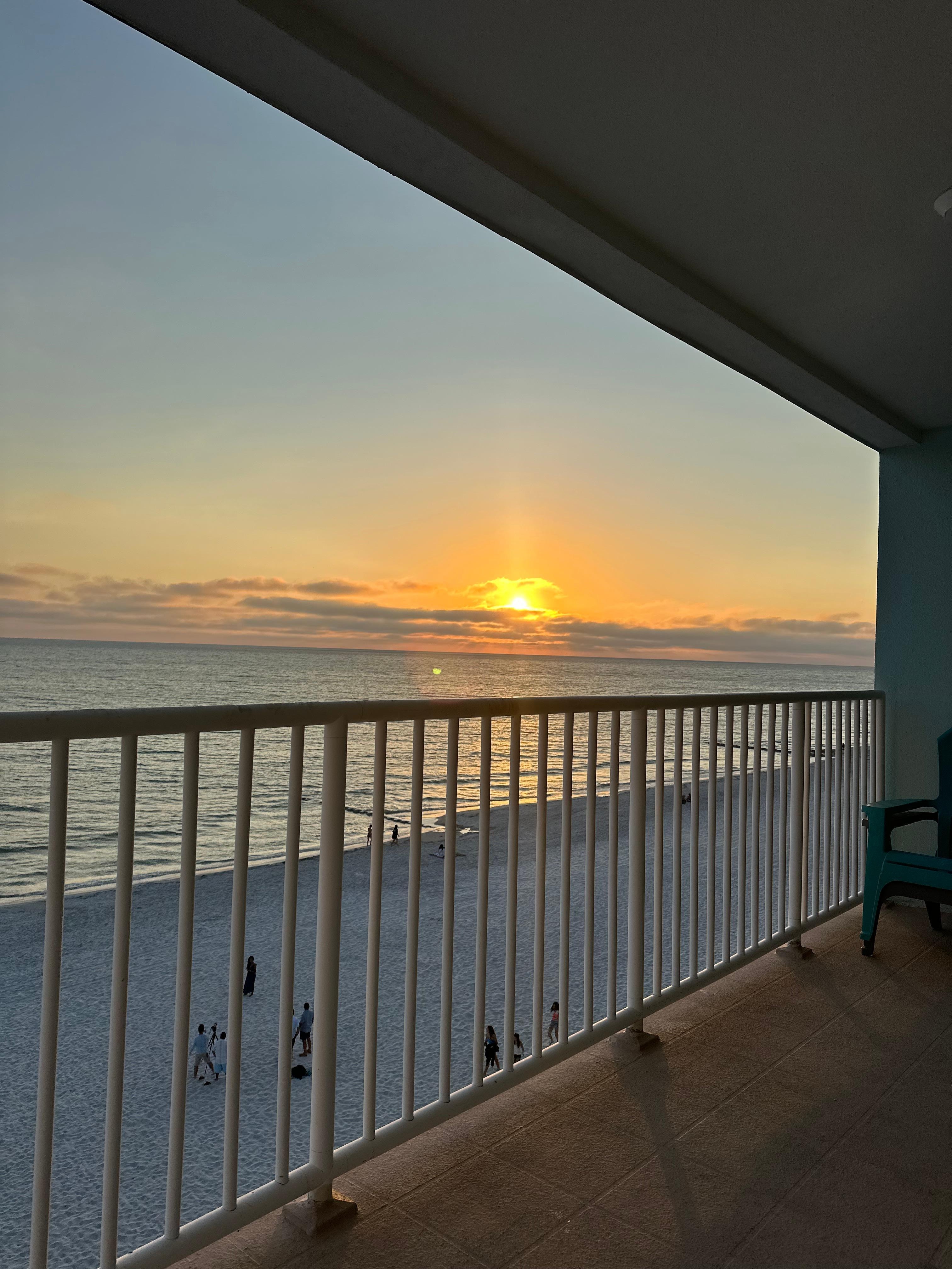 Beautiful sunsets from the balcony. 