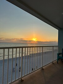Beautiful sunsets from the balcony.