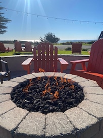 The fire pit at the hotel