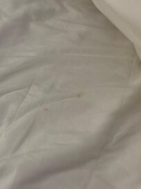 Dirty bed sheets