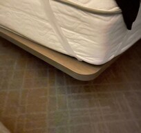 Bed too low, mattress kept moving
Sheet wouldn’t stay on