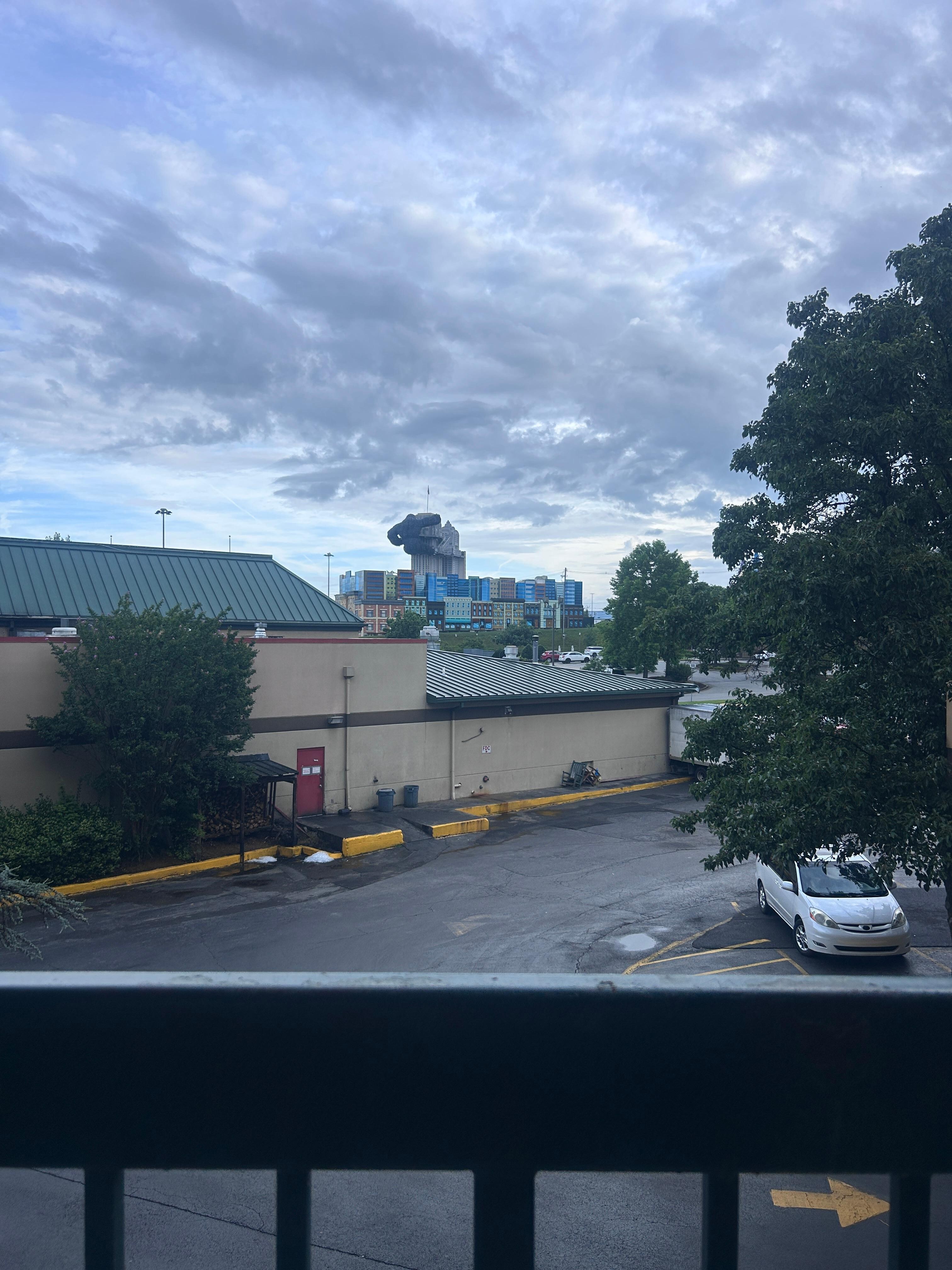 View from balcony. 