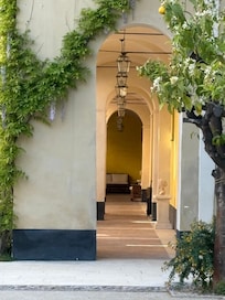 Hotel courtyard