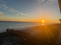 The sunset from our balcony.