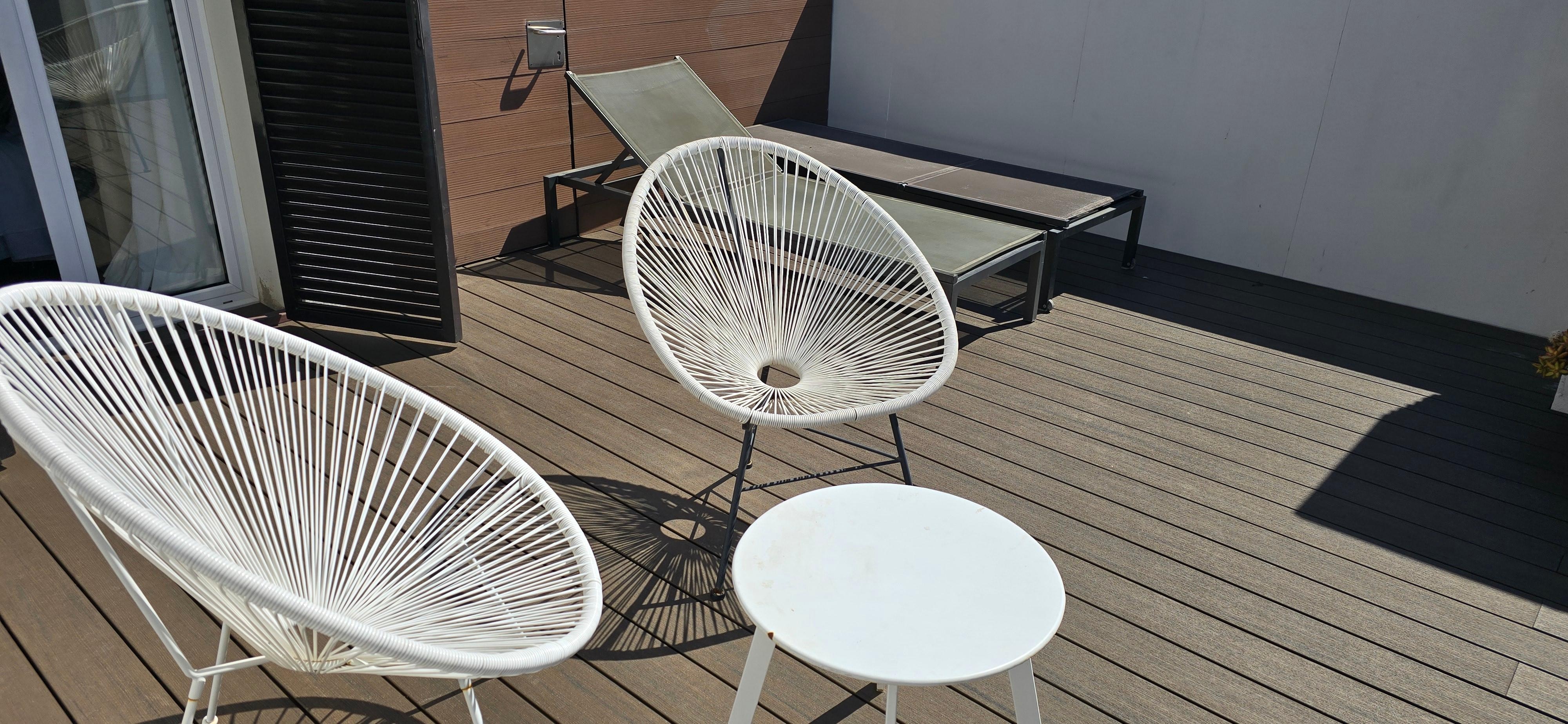 Chairs on our terrace