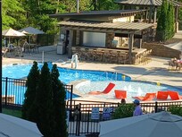 Pool and hot tub area.