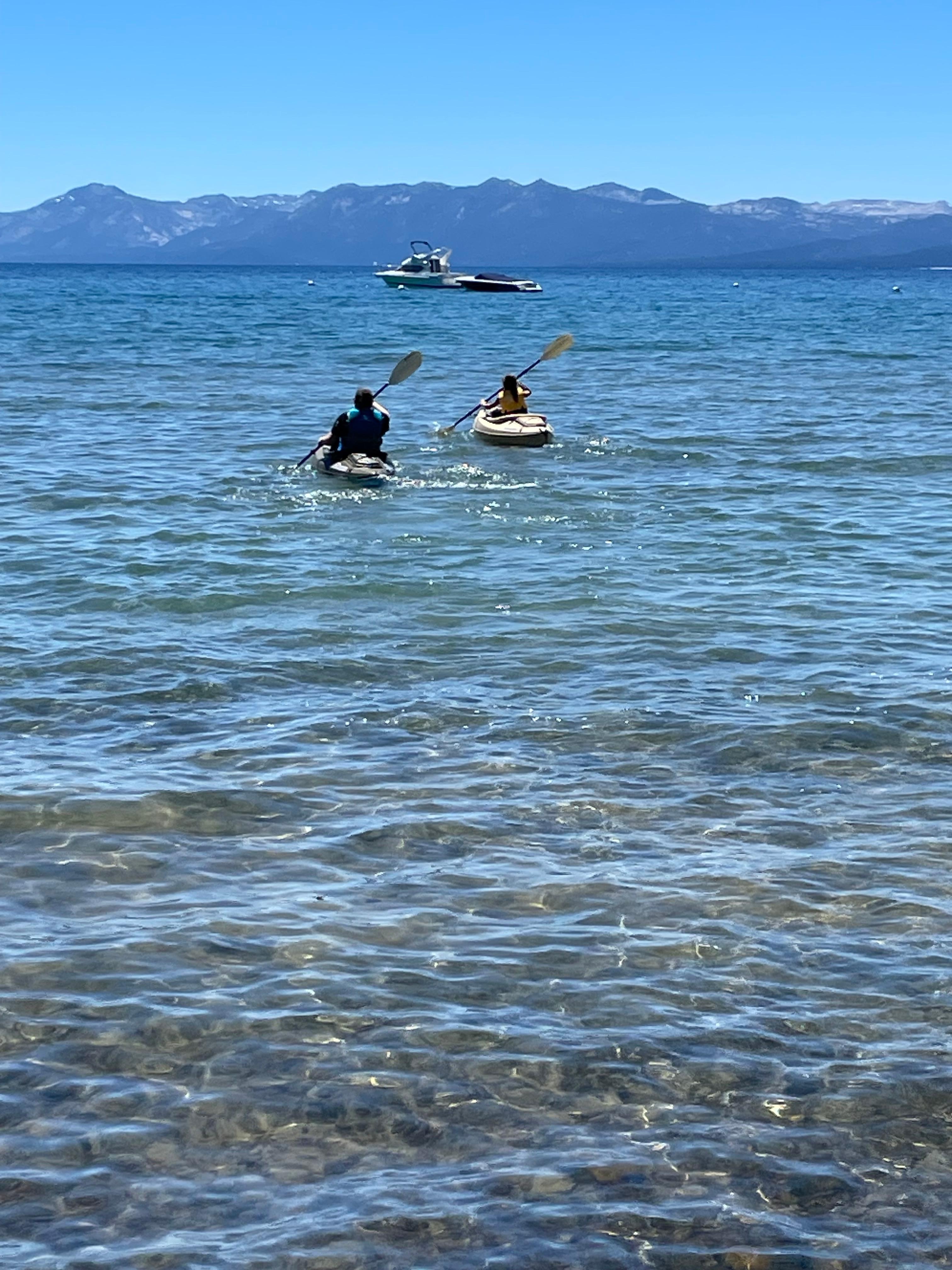 Kayaking at North Tahoe Beach