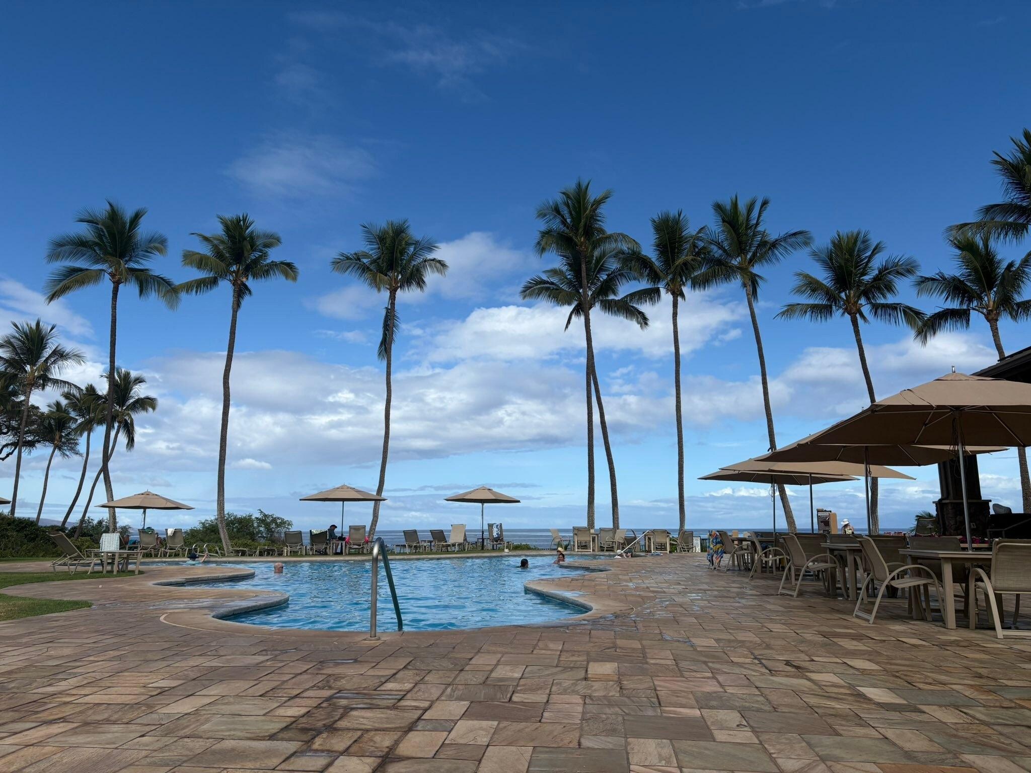 Spectacular WARM pool with beach access.