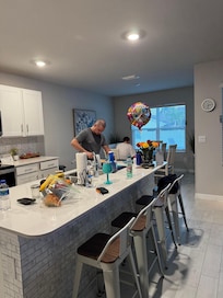 Typical meal prep in the fantastic kitchen