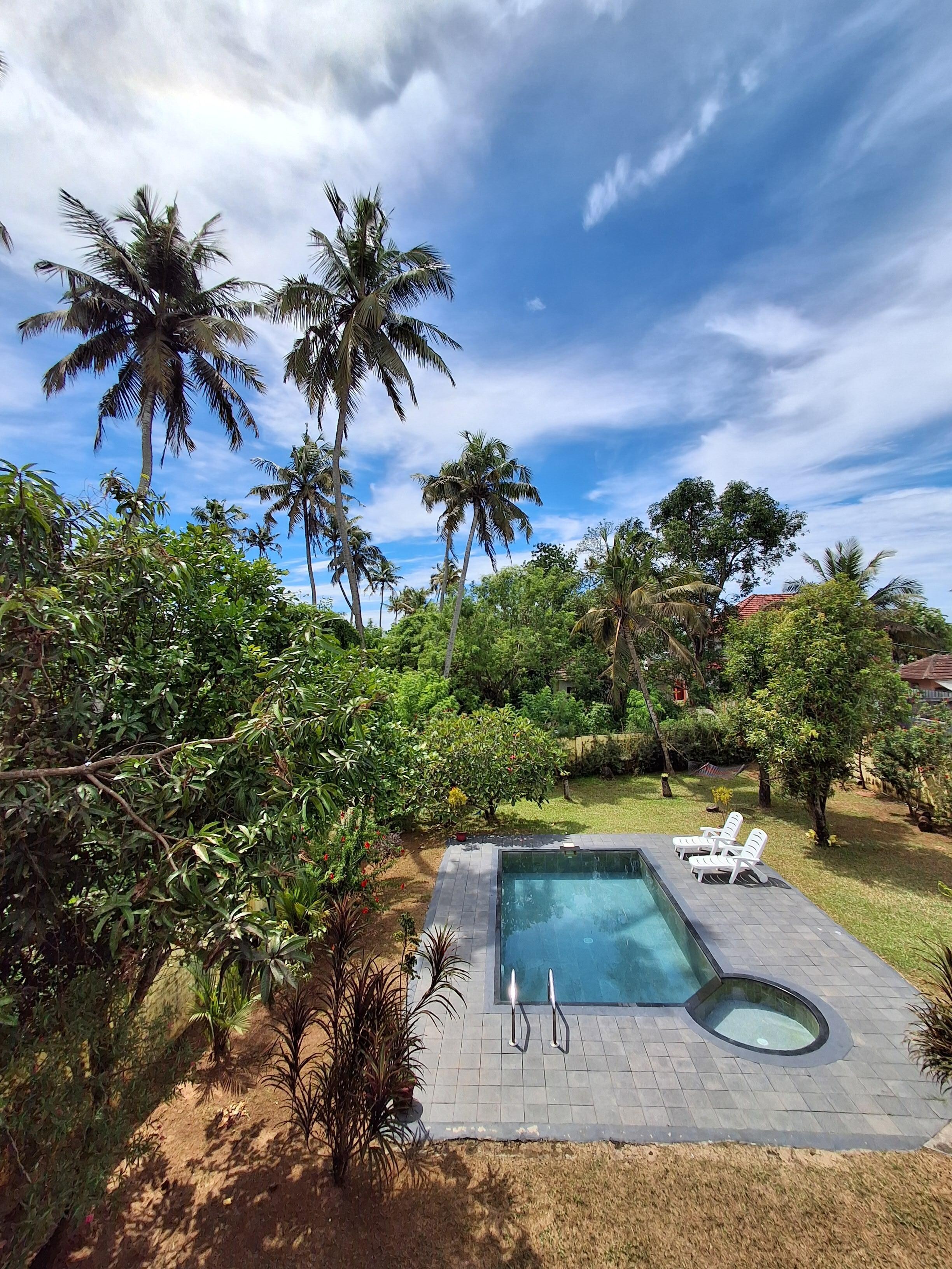 Wide angle View from first floor verandah 