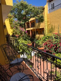 View from room into courtyard