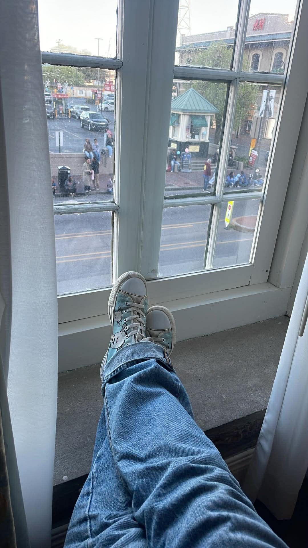 Watched the St Patrick’s Day parade from my window