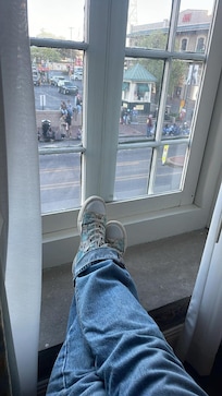 Watched the St Patrick’s Day parade from my window