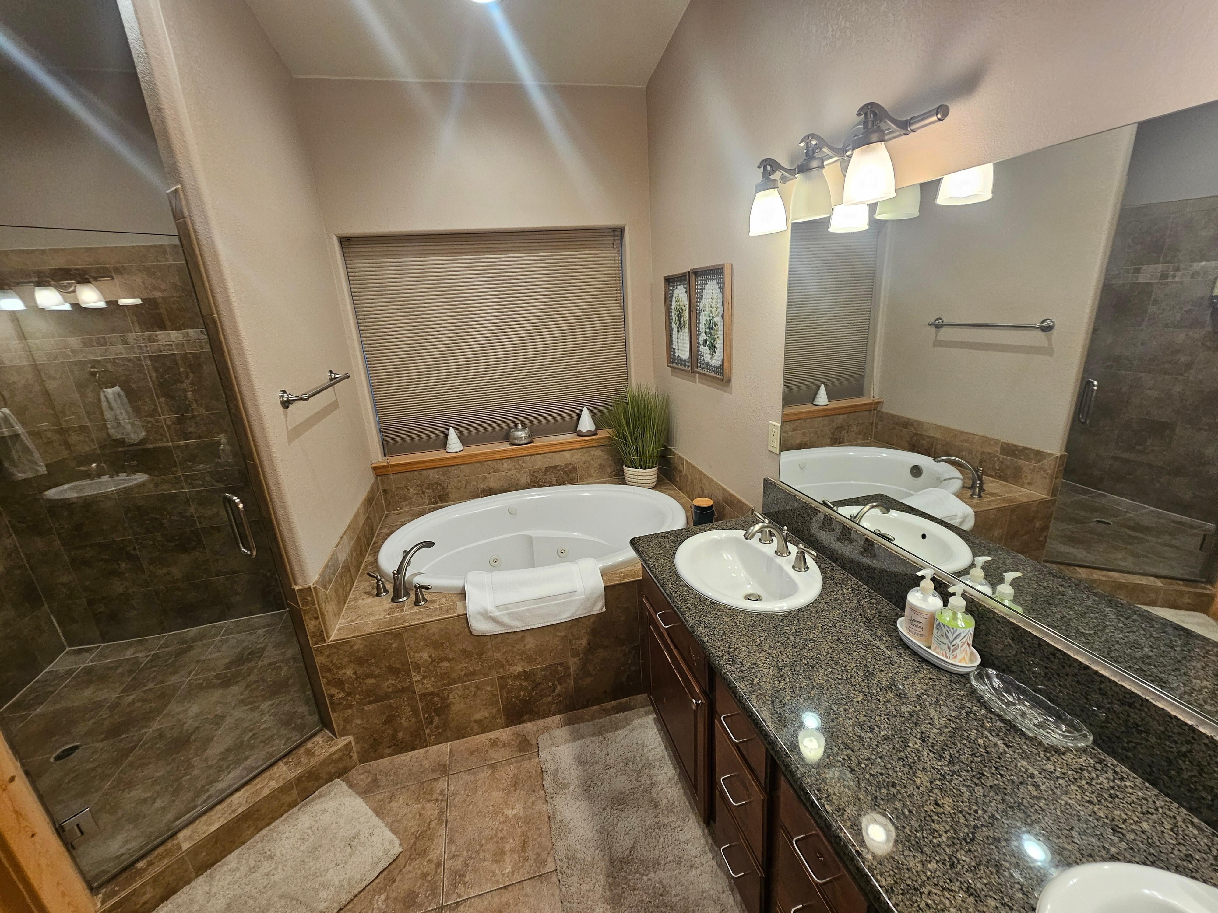 Upstairs master bathroom