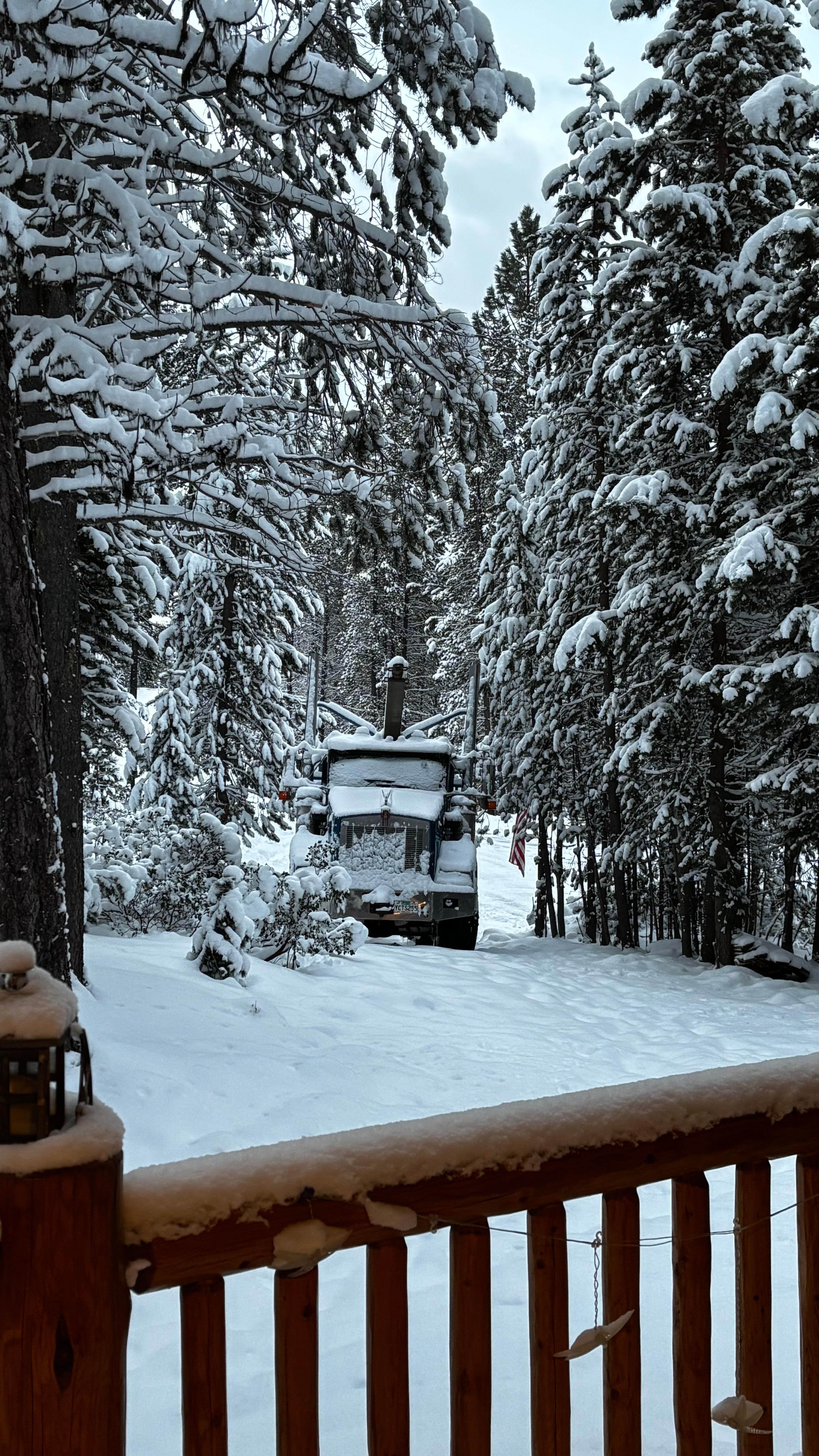 We were working with our log truck in the area so this was a great place to stay. 