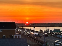 View of the sunset from the balcony