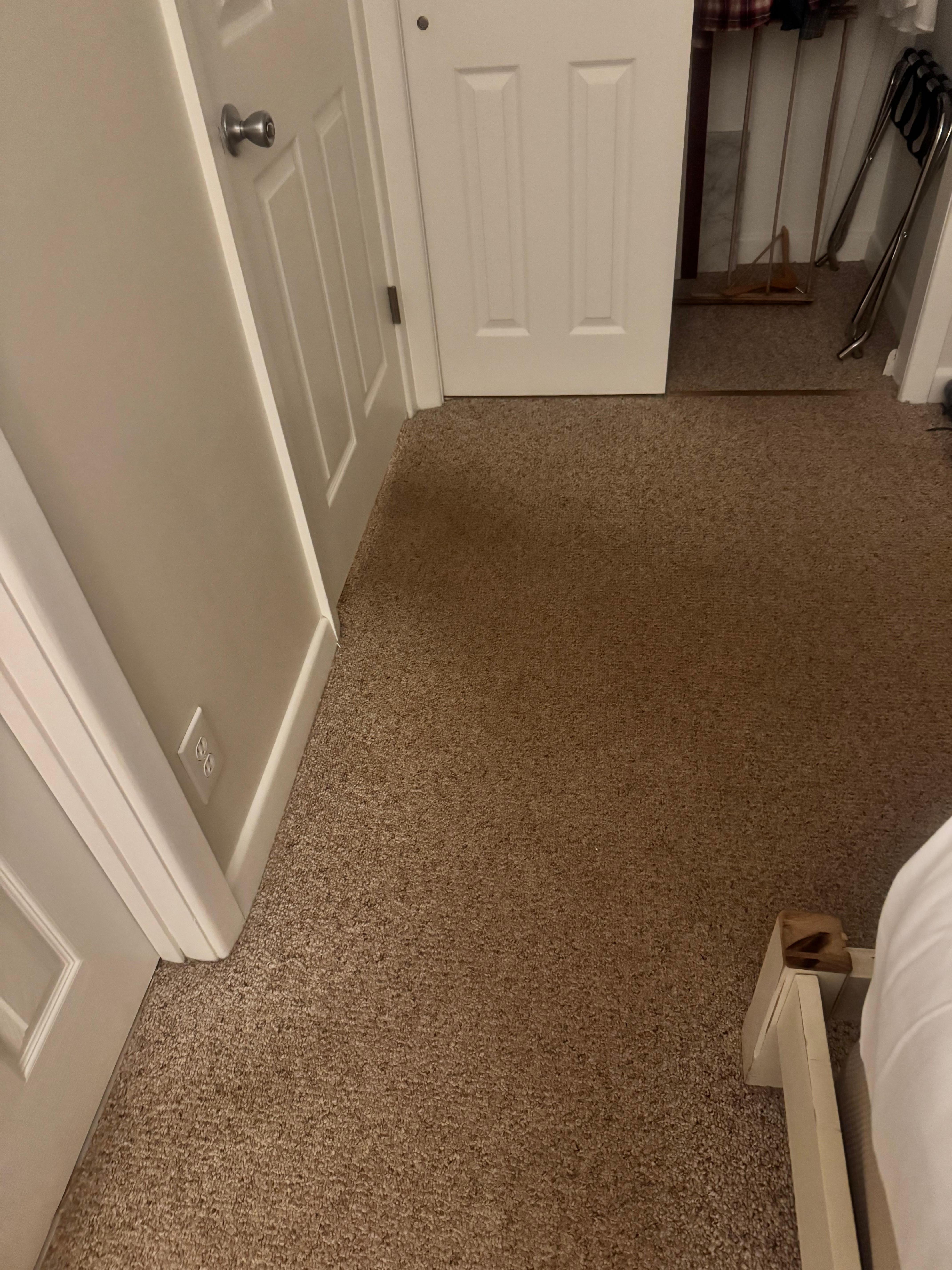 Dirty bedroom carpet