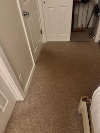 Dirty bedroom carpet