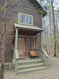 Driveway towards cabin.