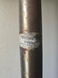 Fitting sticker on lamp