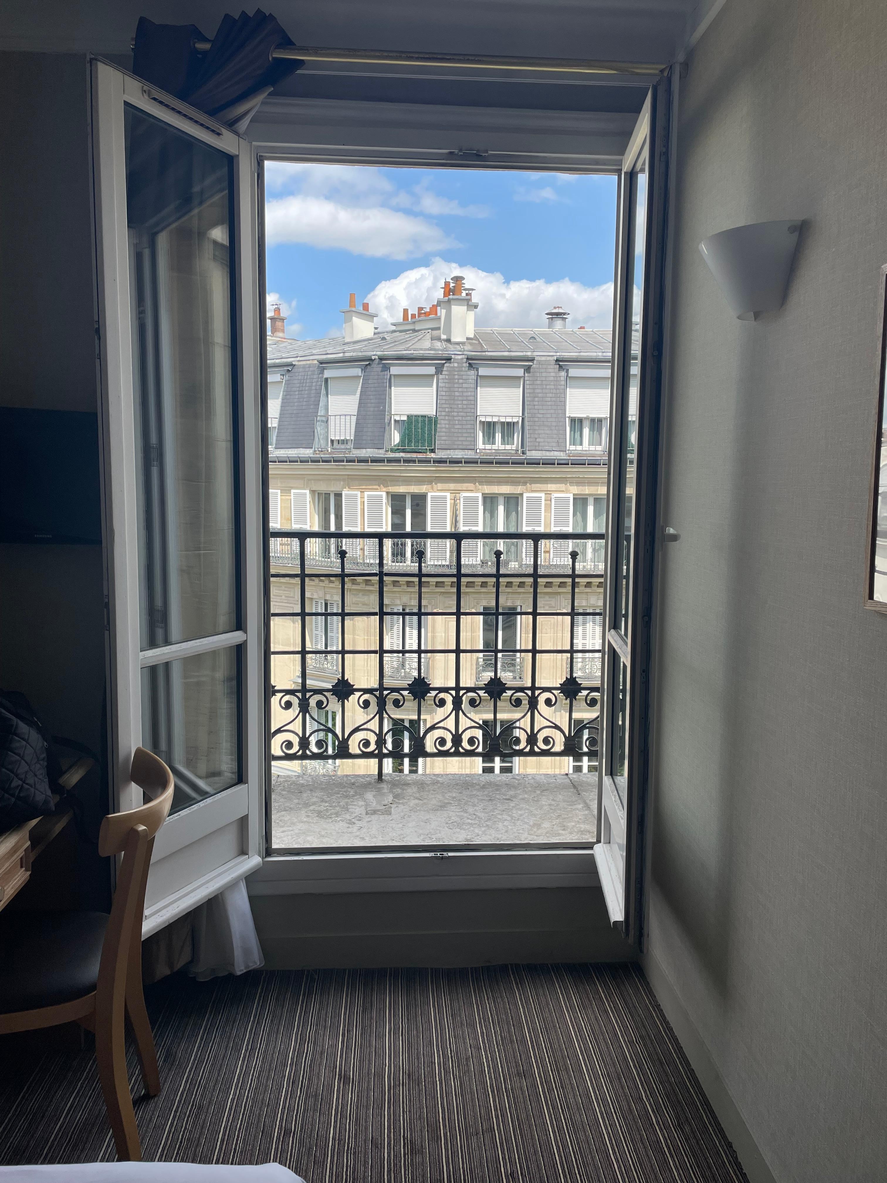 Window onto balcony