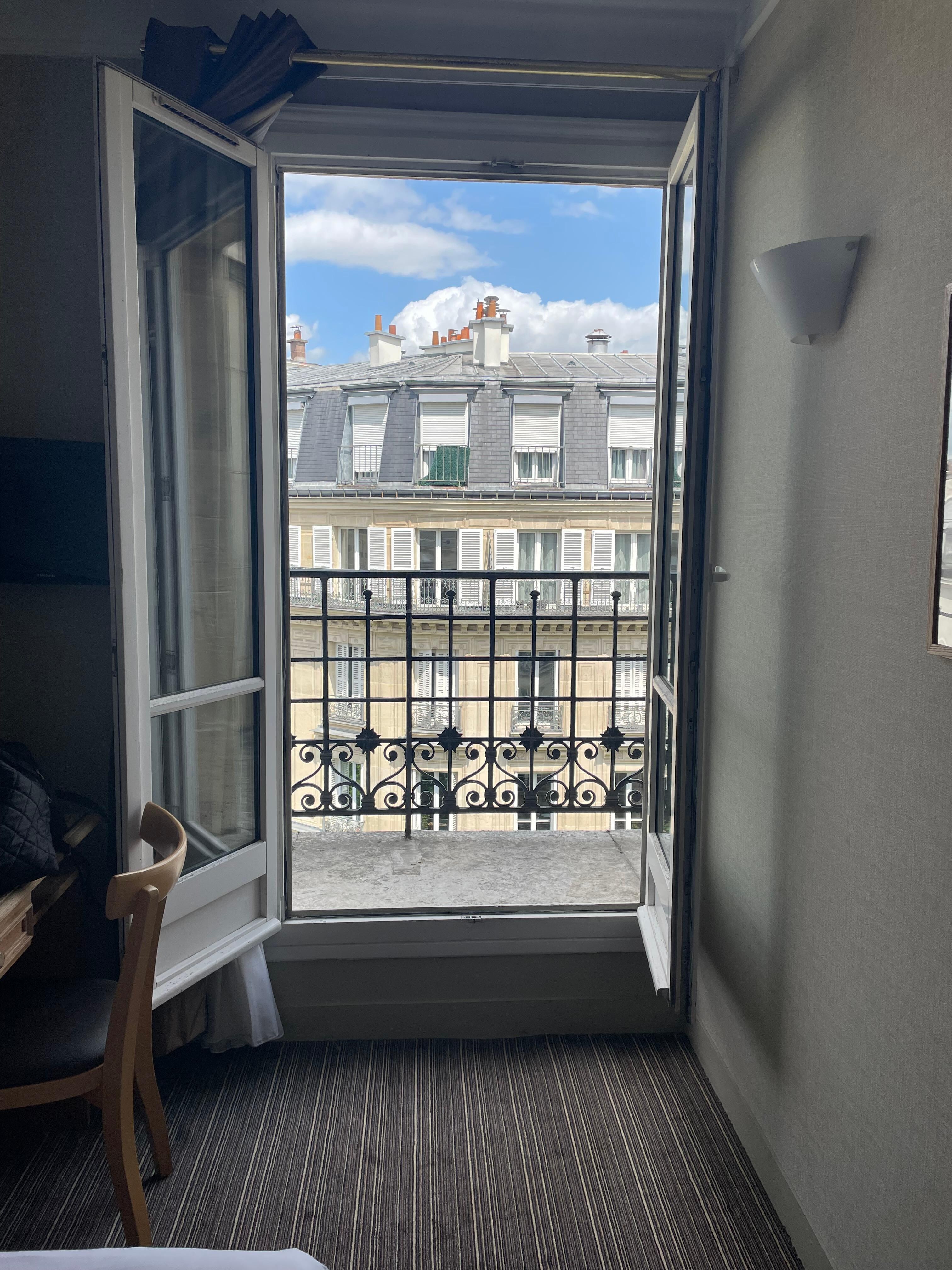 Window onto balcony