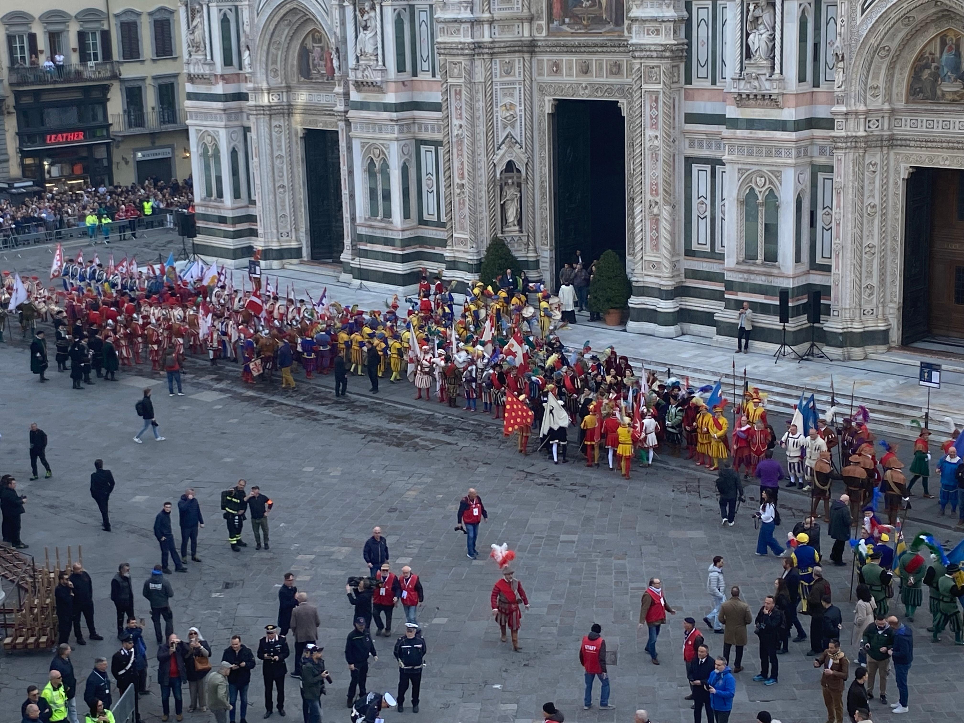 The Easter parade outside my window. 
