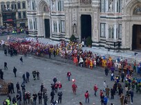 The Easter parade outside my window.