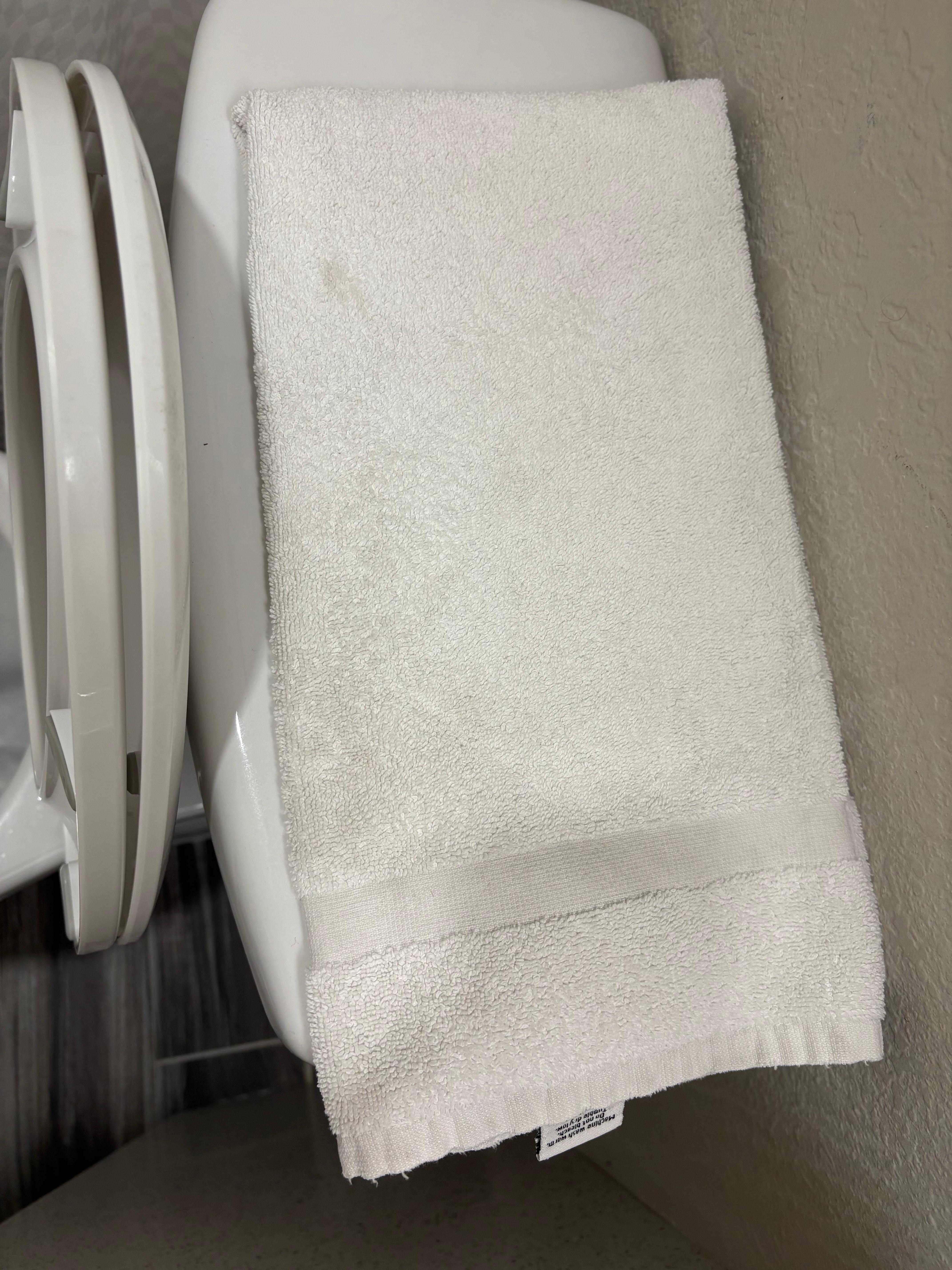 Dirty stained towels