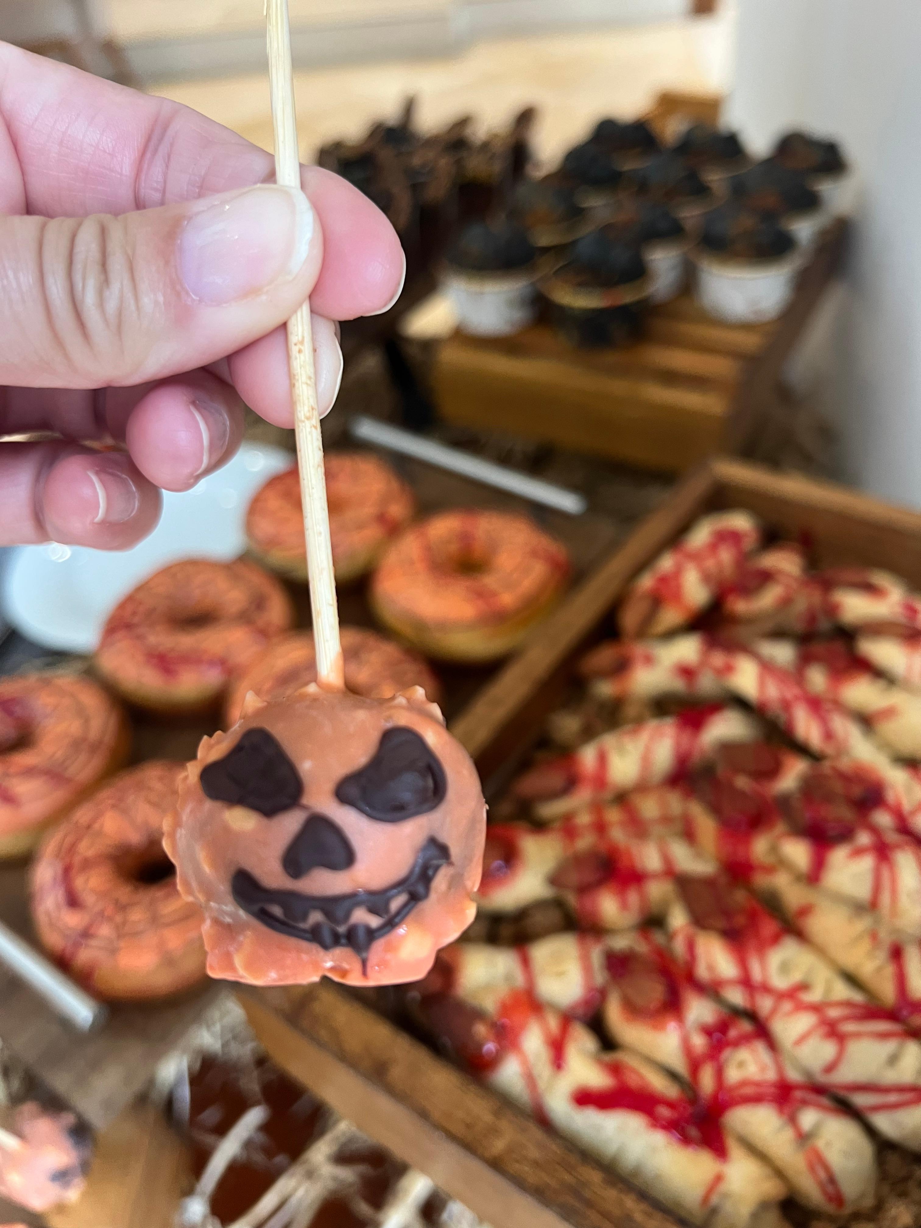 Kids corner for Halloween, breakfast 