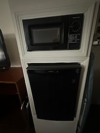 It even had a clean microwave and ice cold fridge