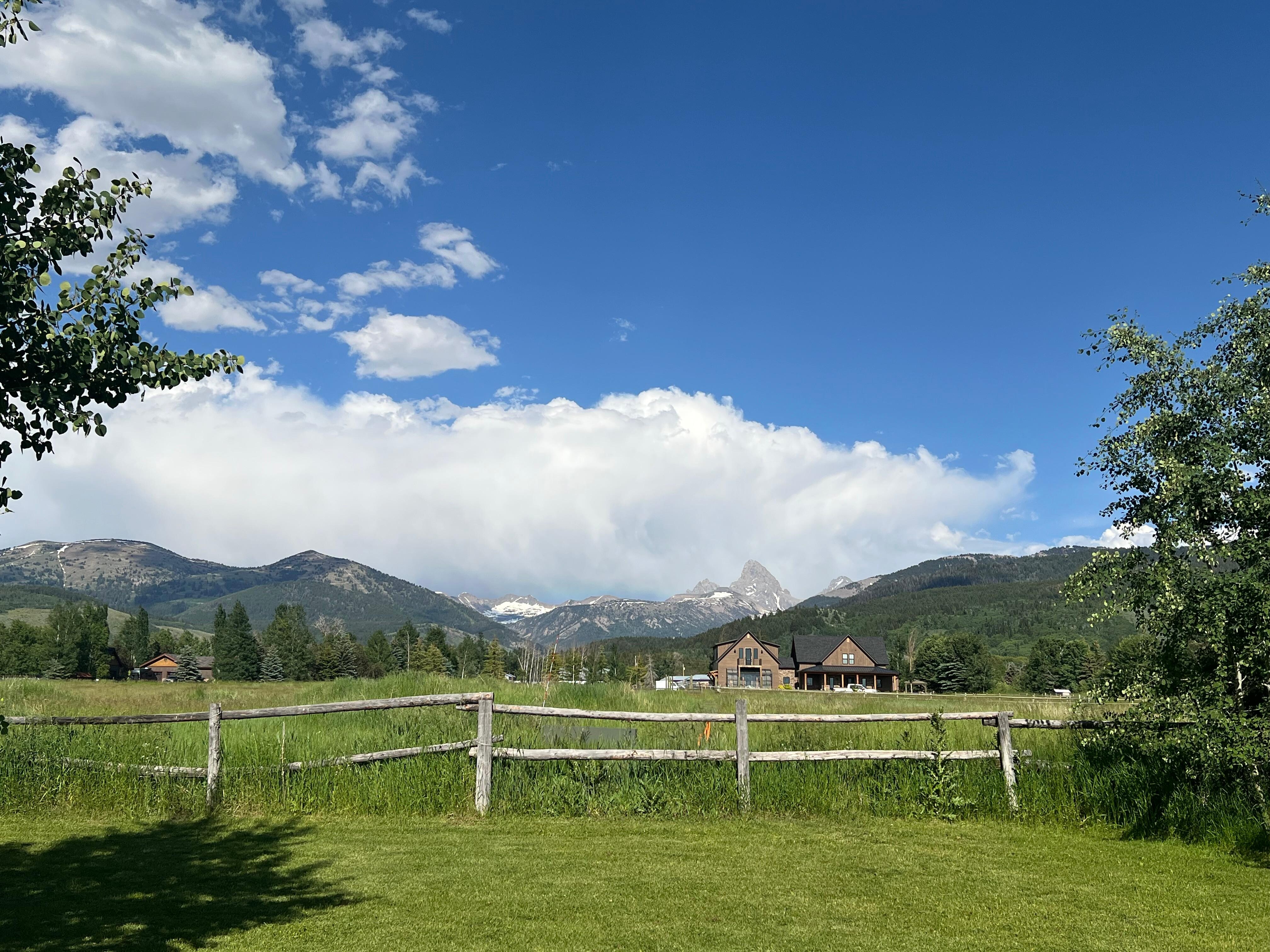 View towards Grand Teton out the back