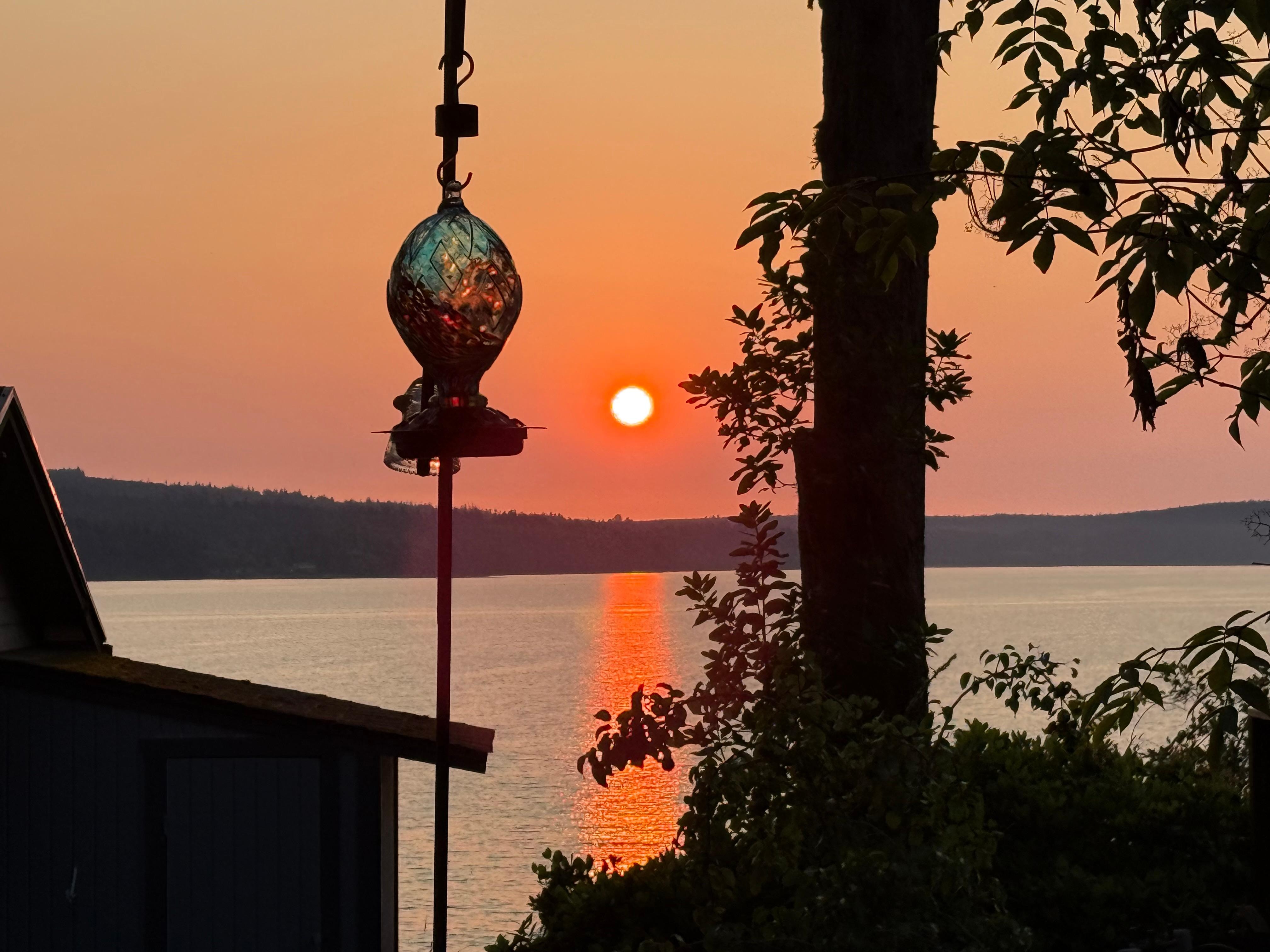 Sunset from the porch swing 