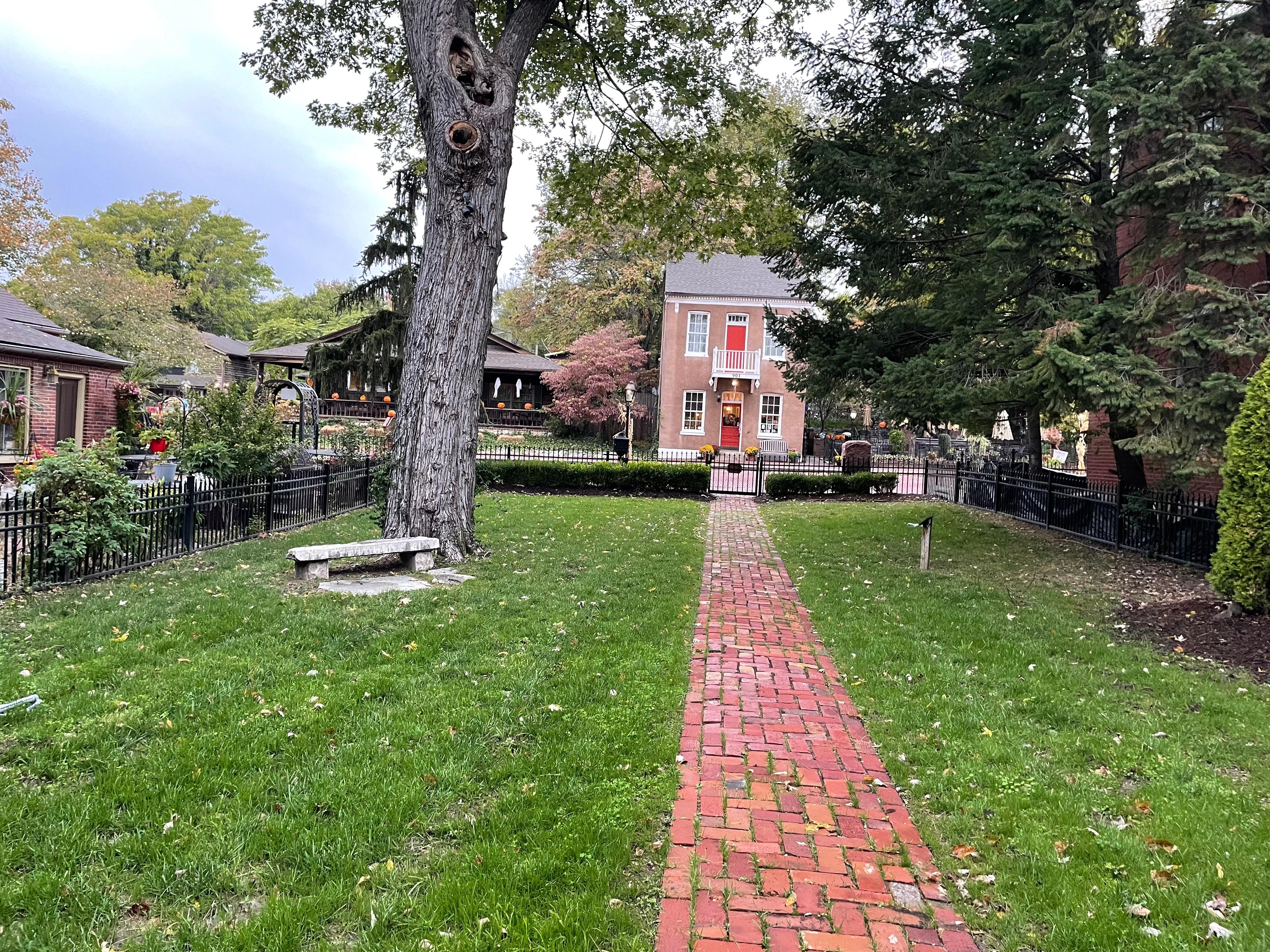 Looking towards the street in front of lodging.