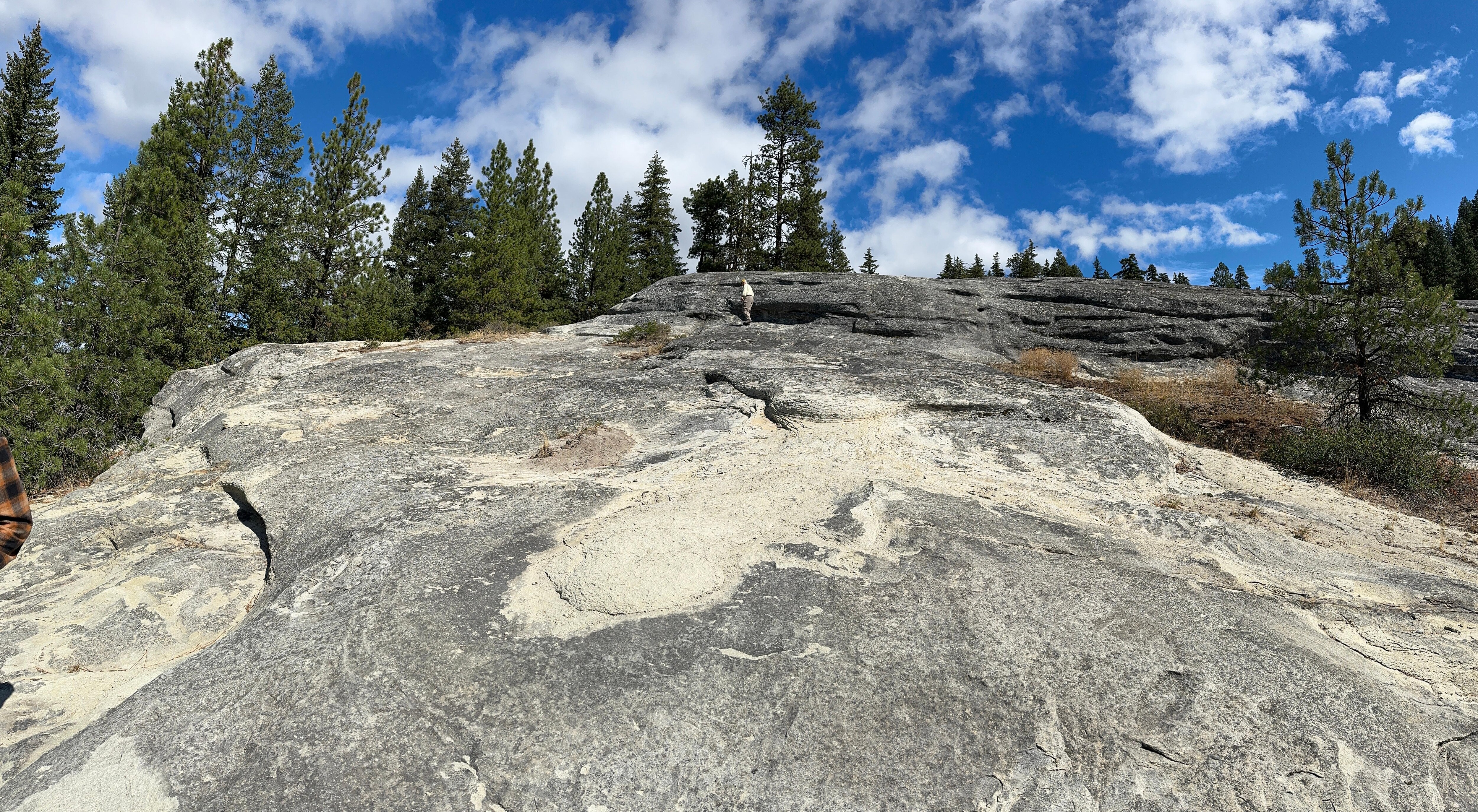 Top of the outcrop and a nice view.