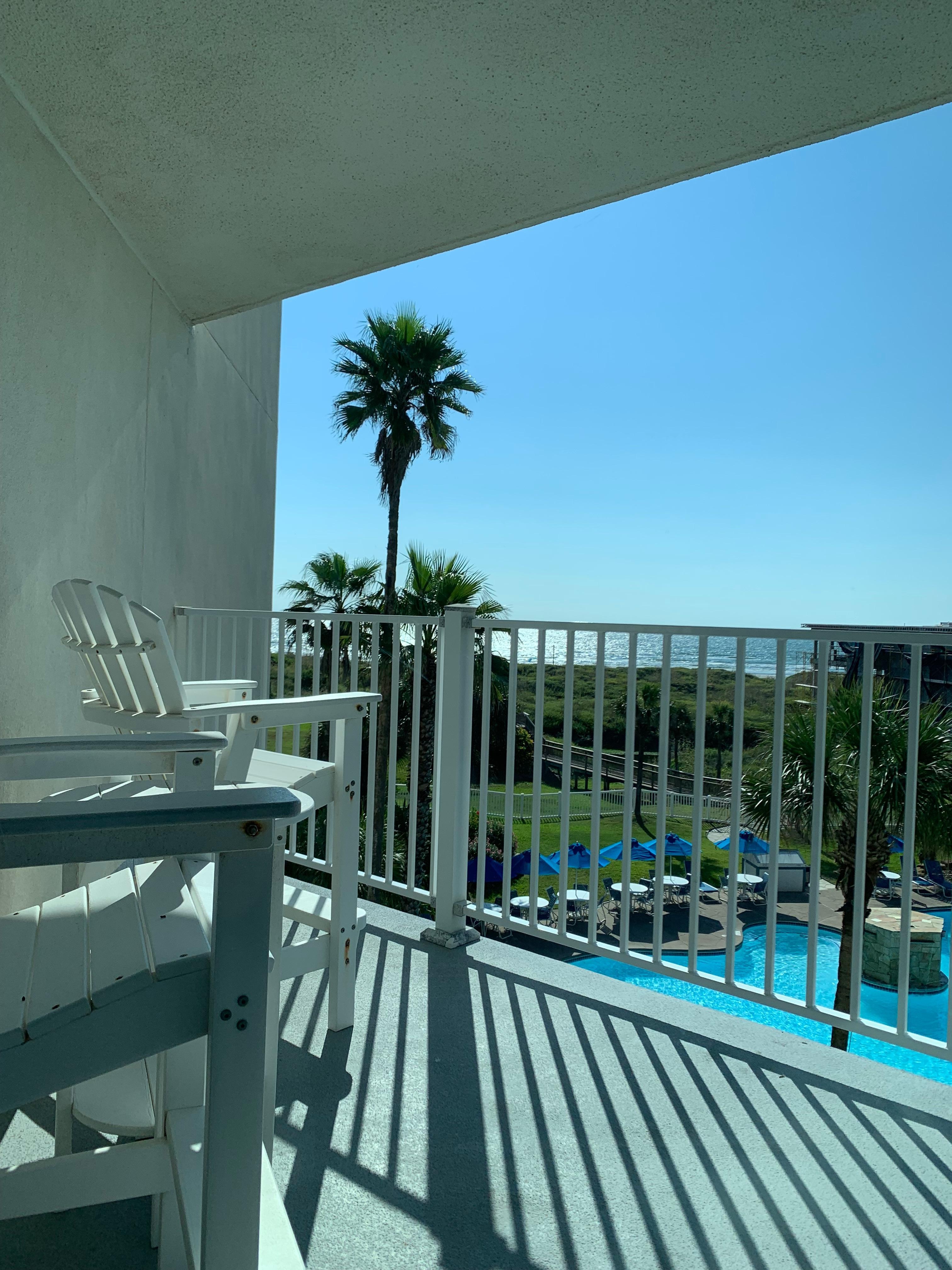 View from our room. You could see the waves from our bed.