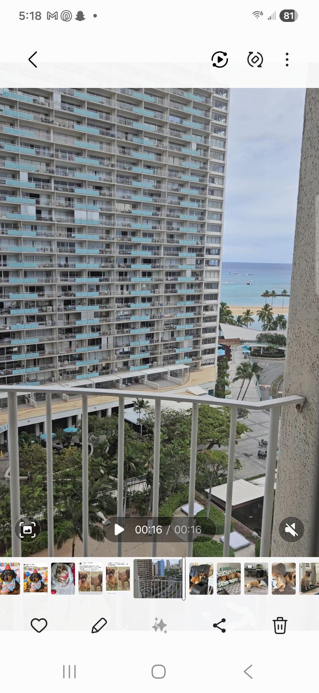 Our sliver of ocean view.😳