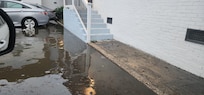 Water reaching stairs of unit