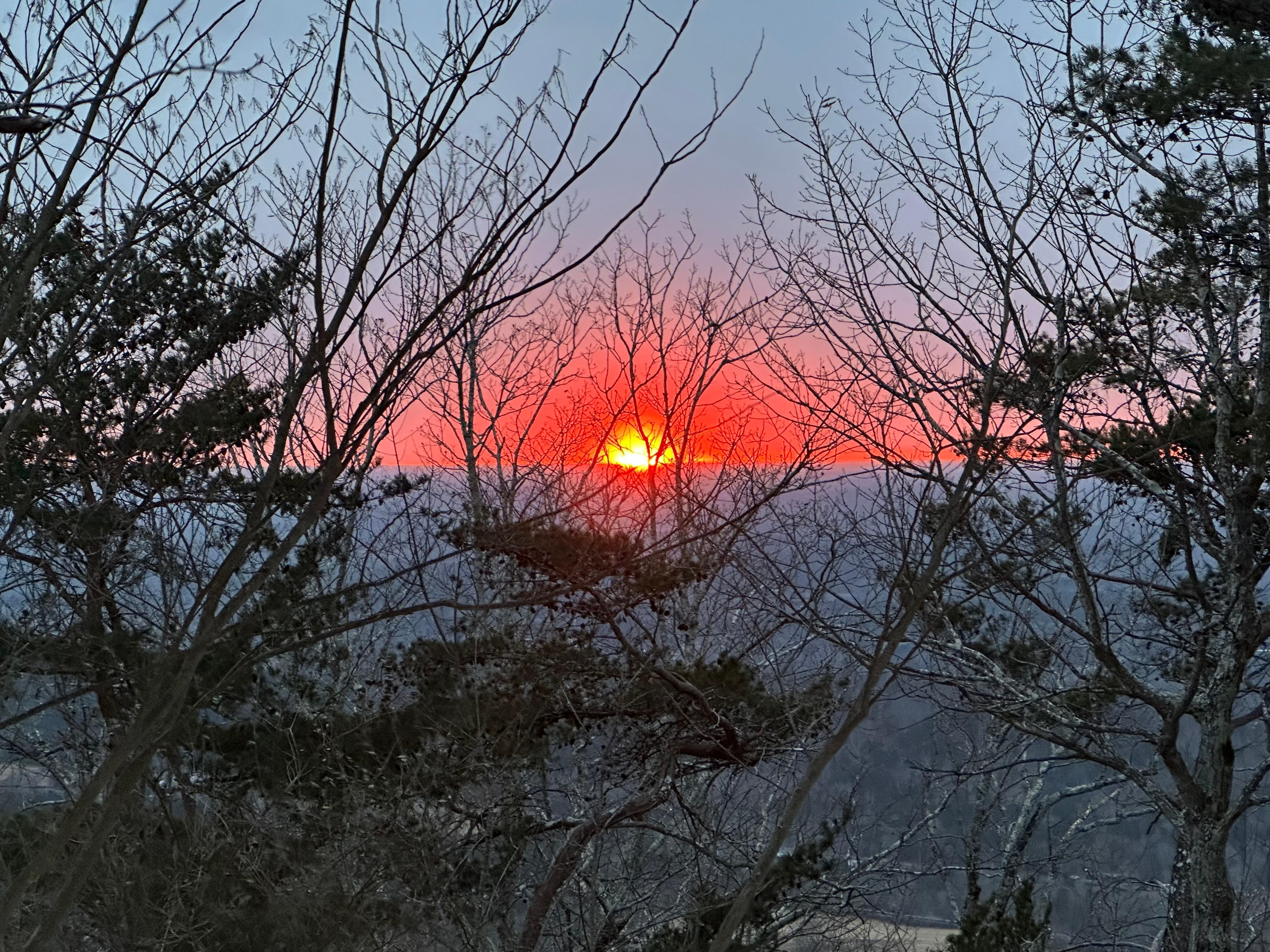 The sunsets are amazing from the yard. 