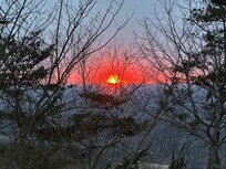 The sunsets are amazing from the yard.