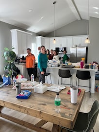 Hanging out in one of the kitchens