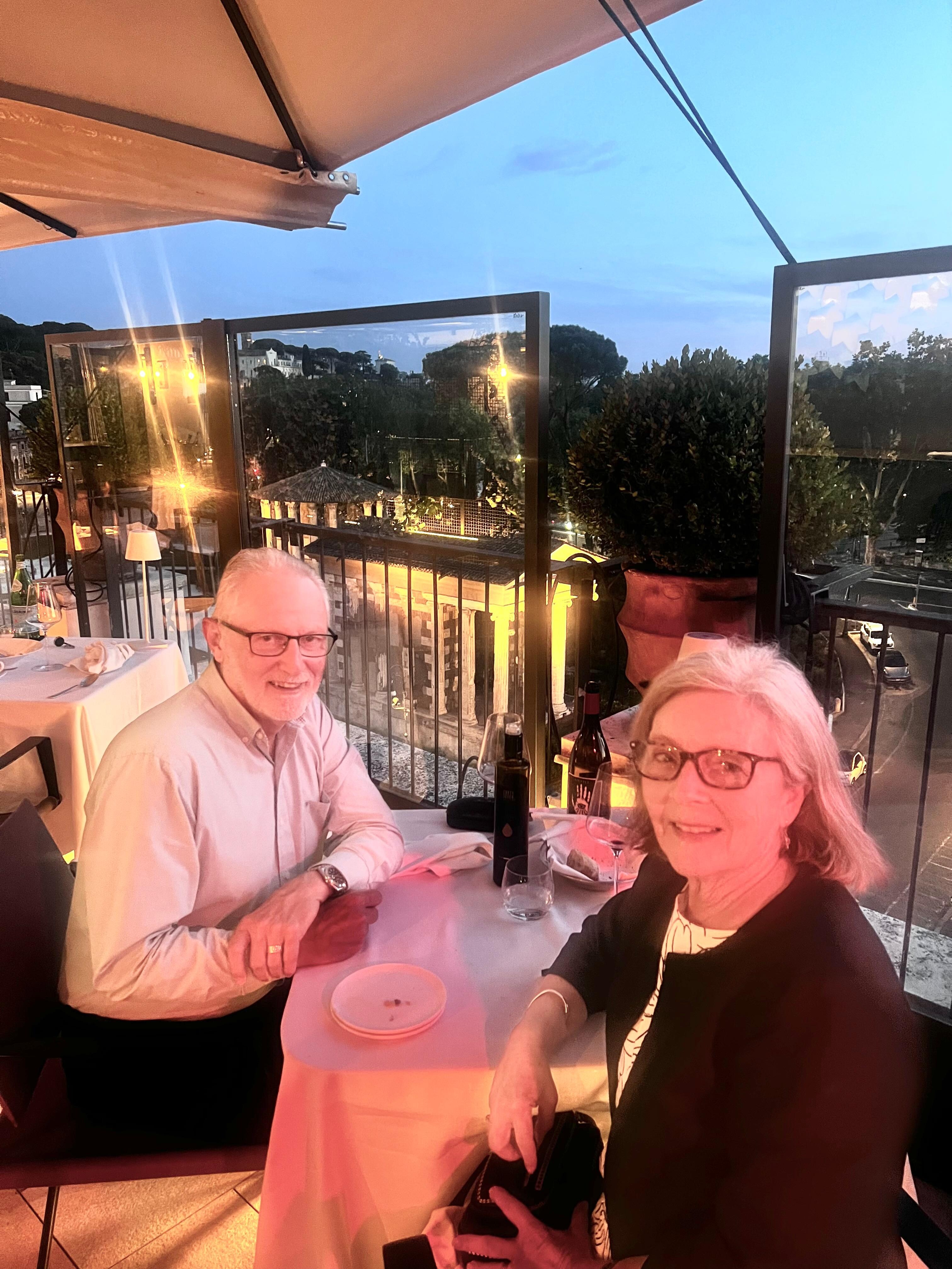 Dinner on the terrace. Amazing food and view😃. 