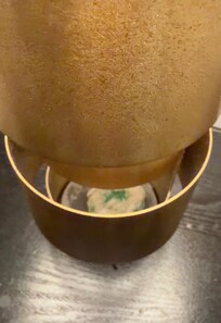 MOLD ball of some type inside the lamp on the nightstand