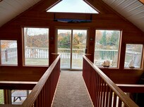 leading to top balcony.