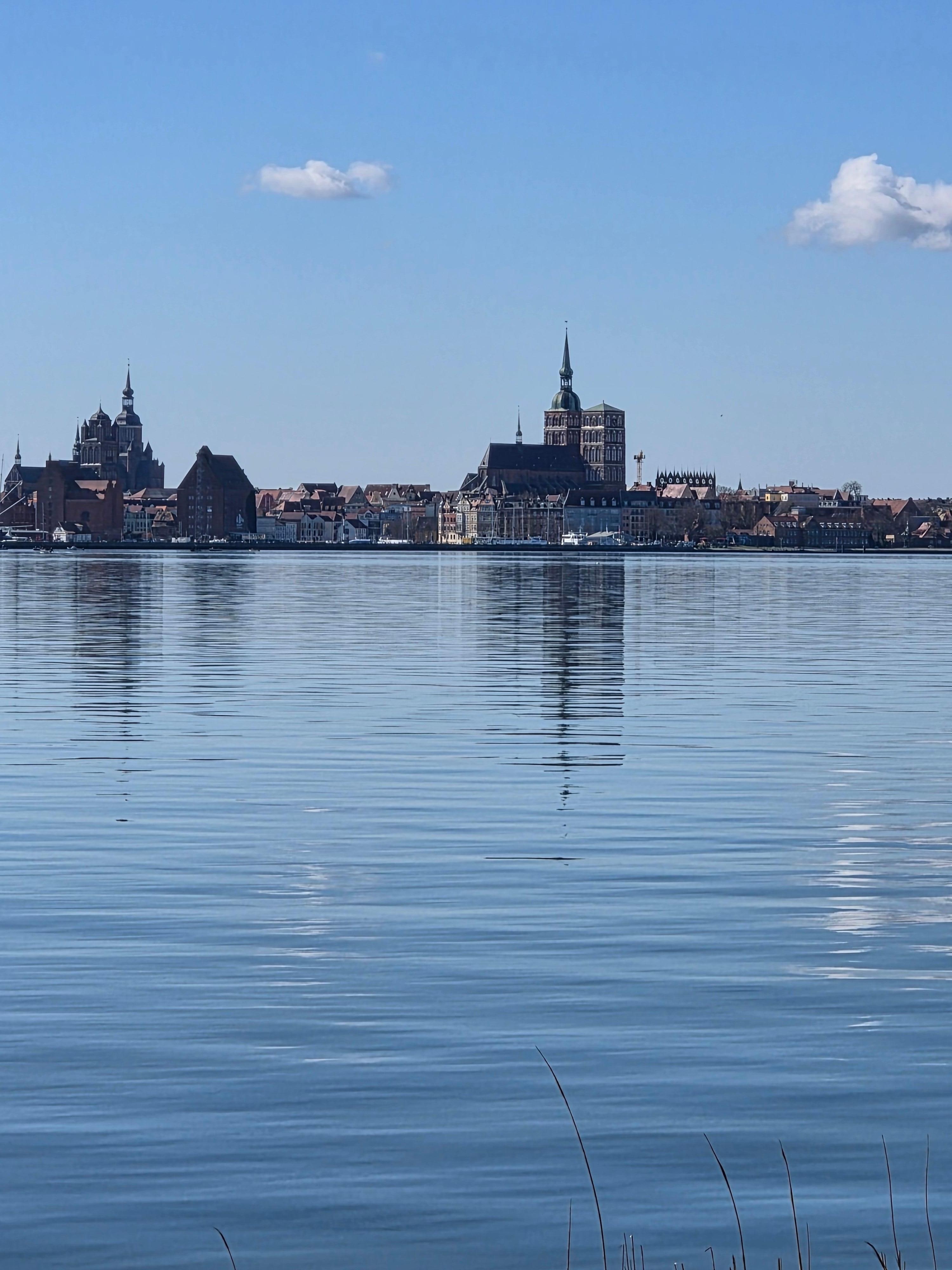 Blick von Altefähr nach Stralsund 