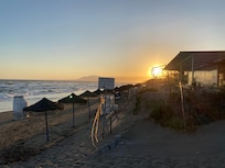 View from beach below apartment