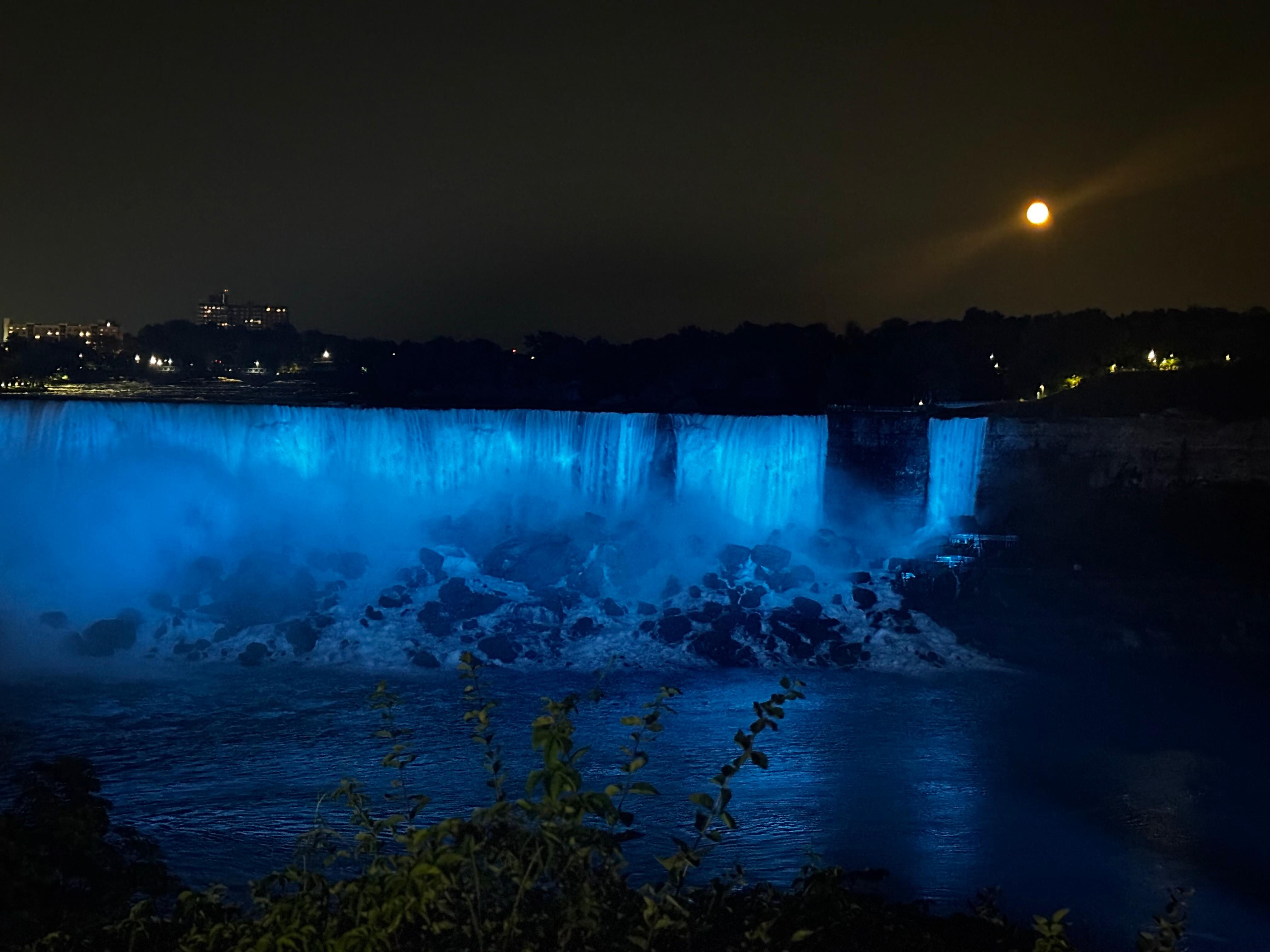 Moonlight view over the falls. No words 